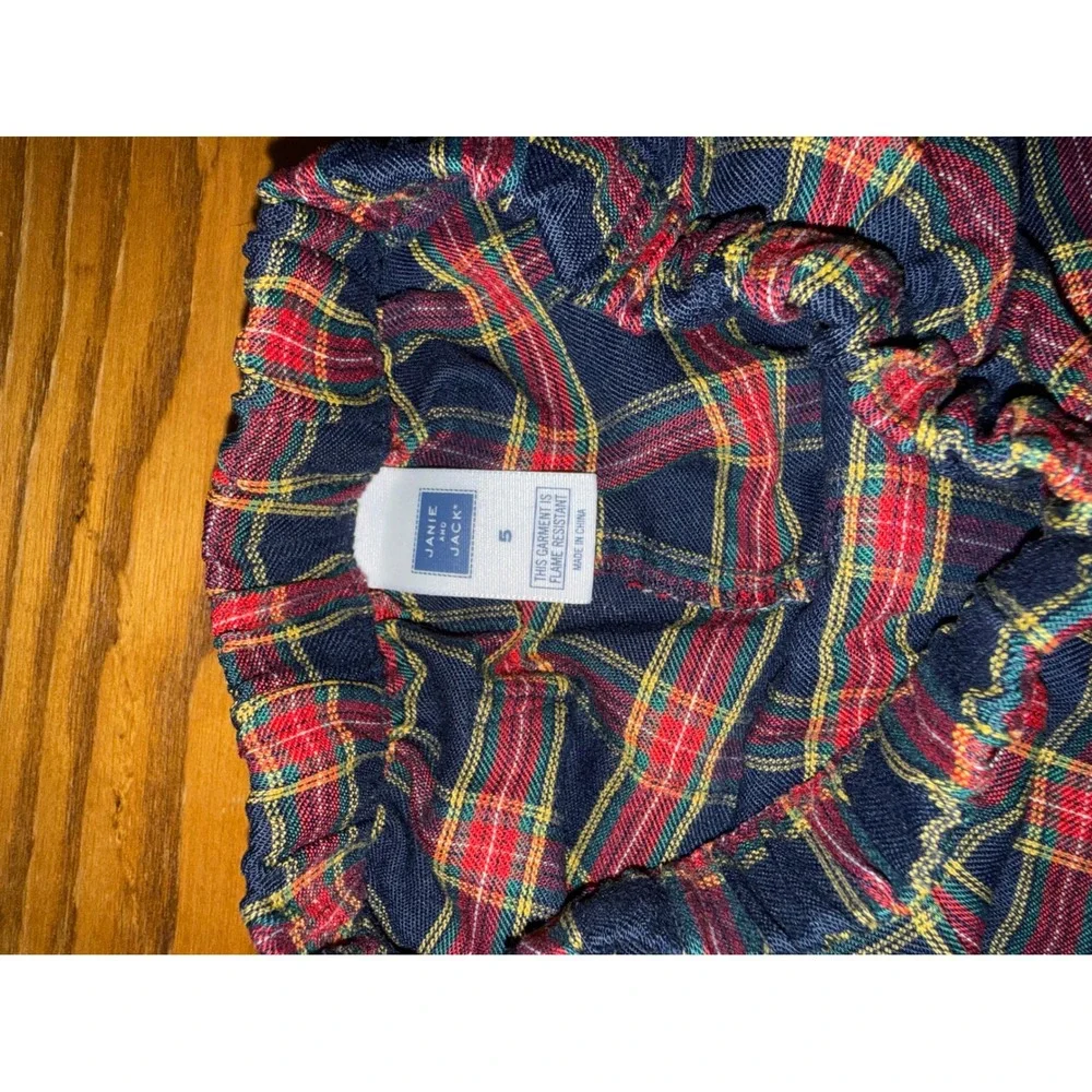 Janie and Jack‎ Kids Plaid Pajama Pants Size 5 Flame Resistant Sleepwear